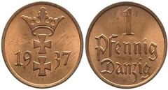 1 بنس واحد 1923-1937 - دانتسيغ